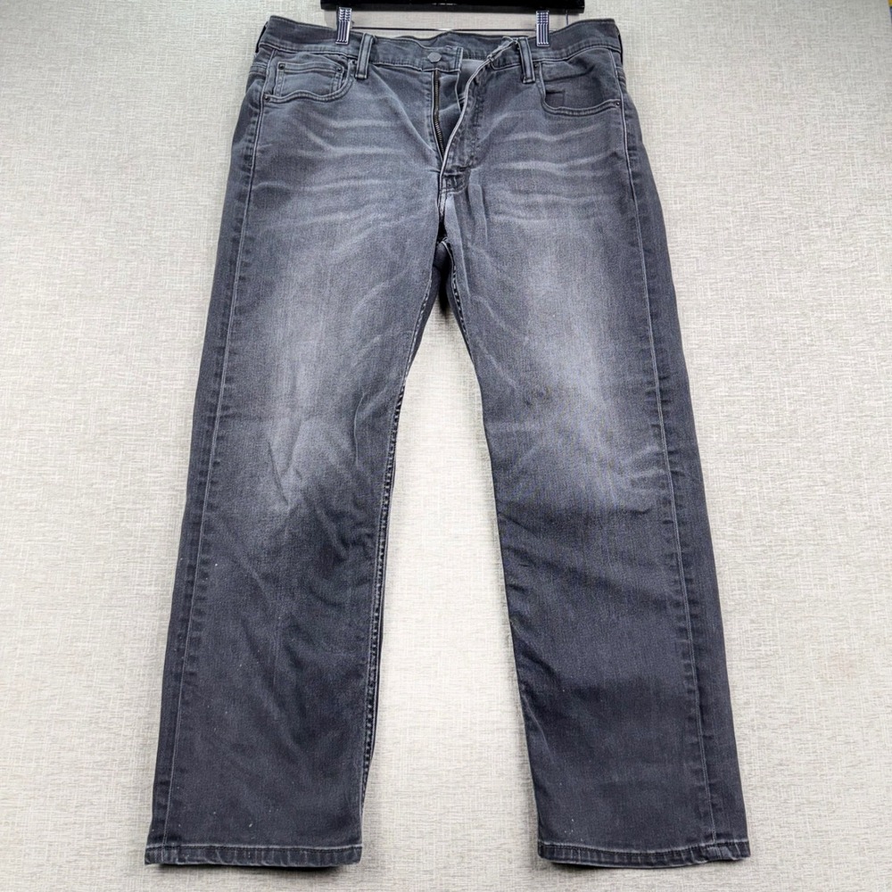 Levis 569 Loose Straight Jeans Mens 36x30 Faded Black Denim Pants